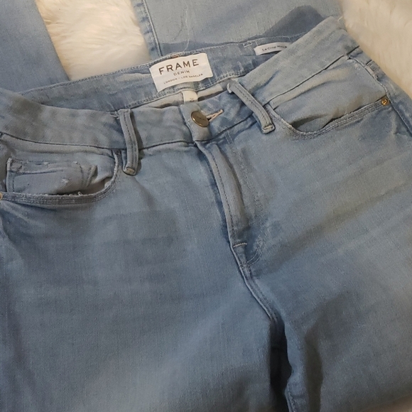 FRAME DISTRESSED CROPPED JEANS - Picture 3 of 10